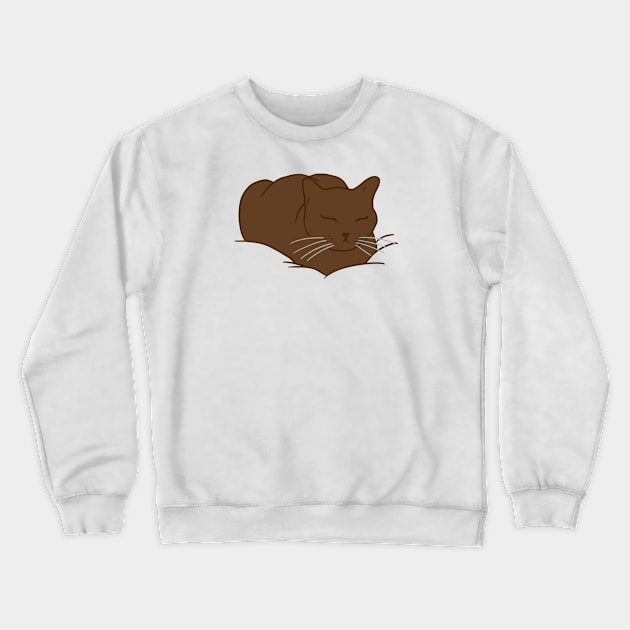 Loaf of Cat - brown Crewneck Sweatshirt by CCDesign